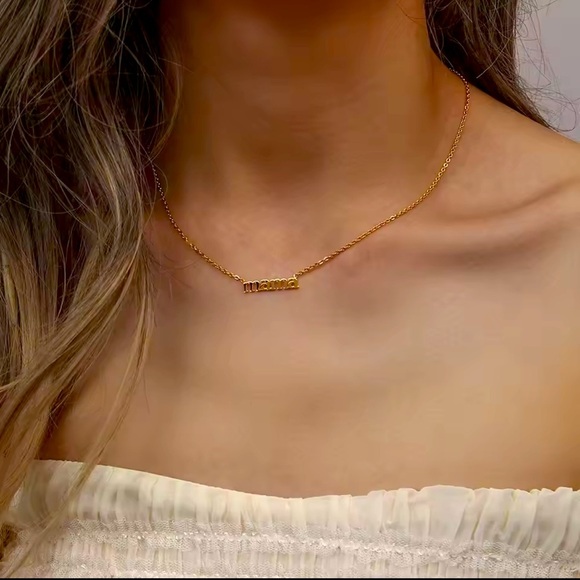 Gold 'Mama necklace Holliday gift - Picture 3 of 5